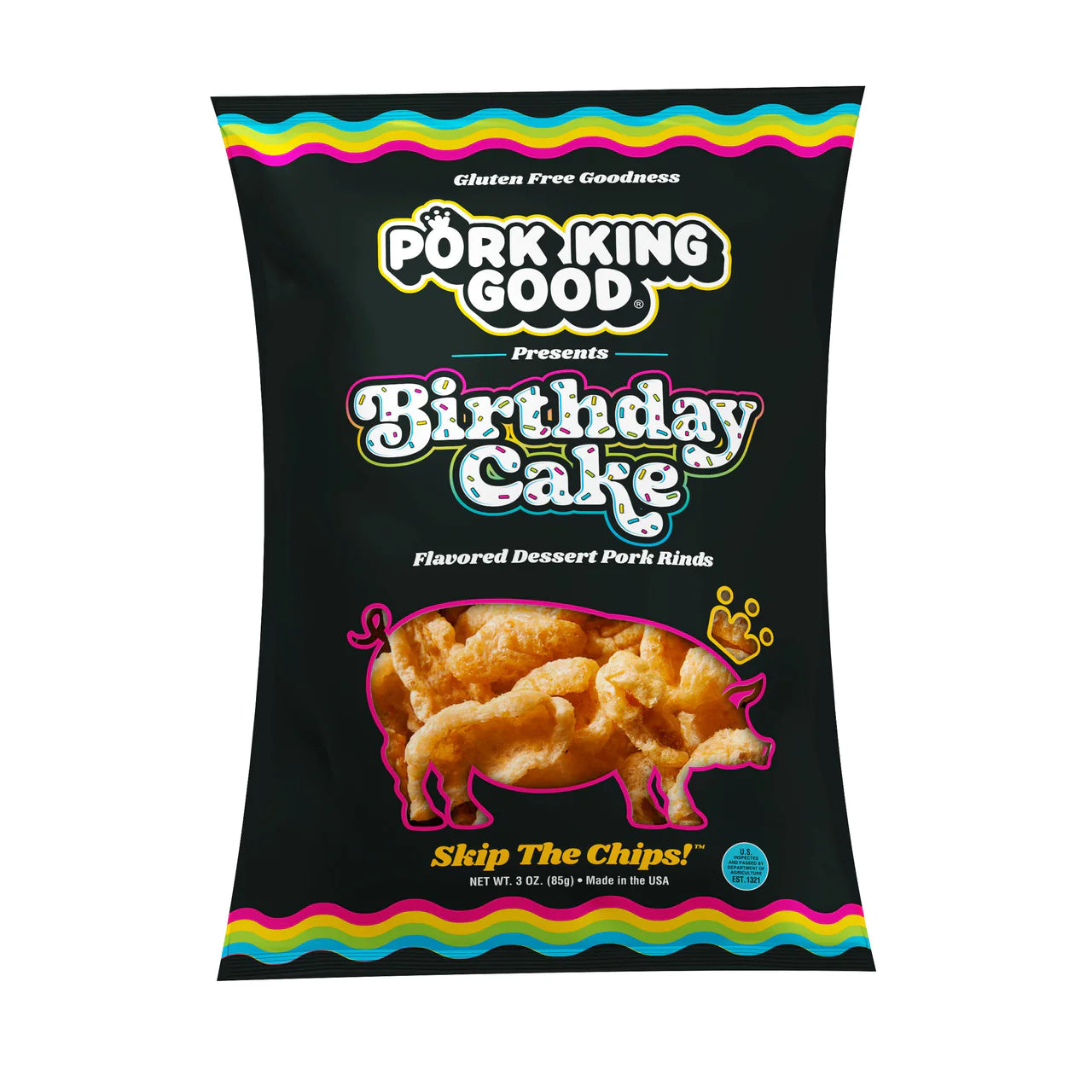 Pork King Good Pork Rind Crumbs 3 pack (12 oz jars) - Unseasoned Crumbs 