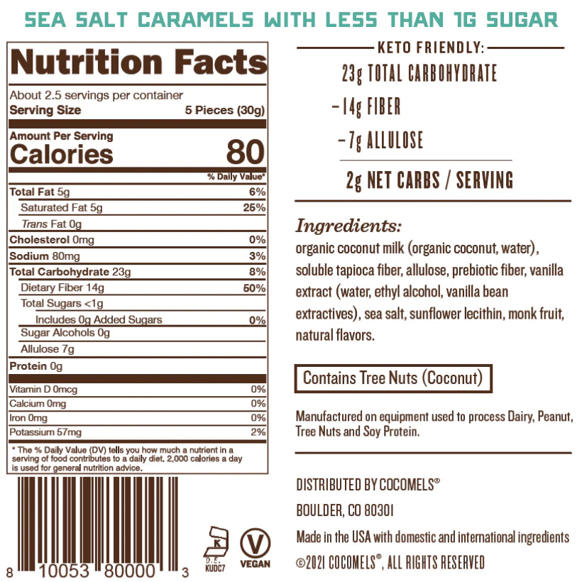 Cocomels Sea Salt Caramels (2.75 oz)