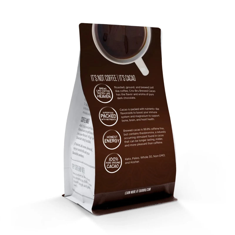 Double Chocolate Light Roast 100% Pure Ground Cacao (10 oz)