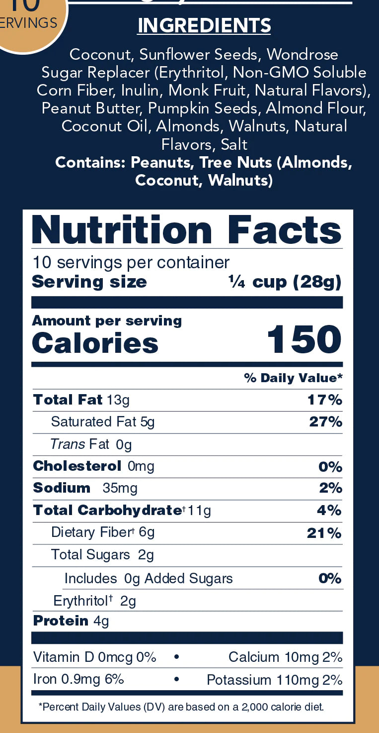 Keto Peanut Butter Crunch Granola (10 oz)