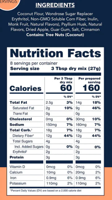 Keto Peaches & Cream Hot Breakfast (7.6 oz)