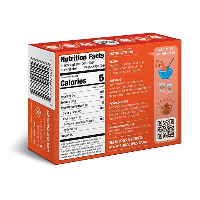 Plant Based Natural Orange Jel Dessert (0.7 oz)
