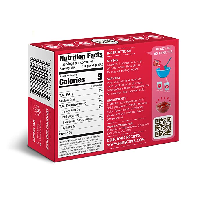 Plant Based Natural Strawberry Jel Dessert (0.7 oz)