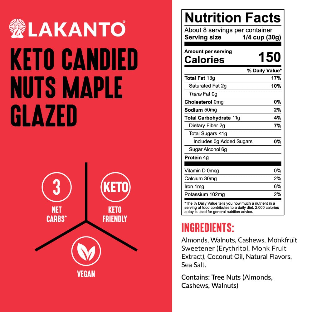 Maple Glazed Keto Candy Nuts (8 oz)