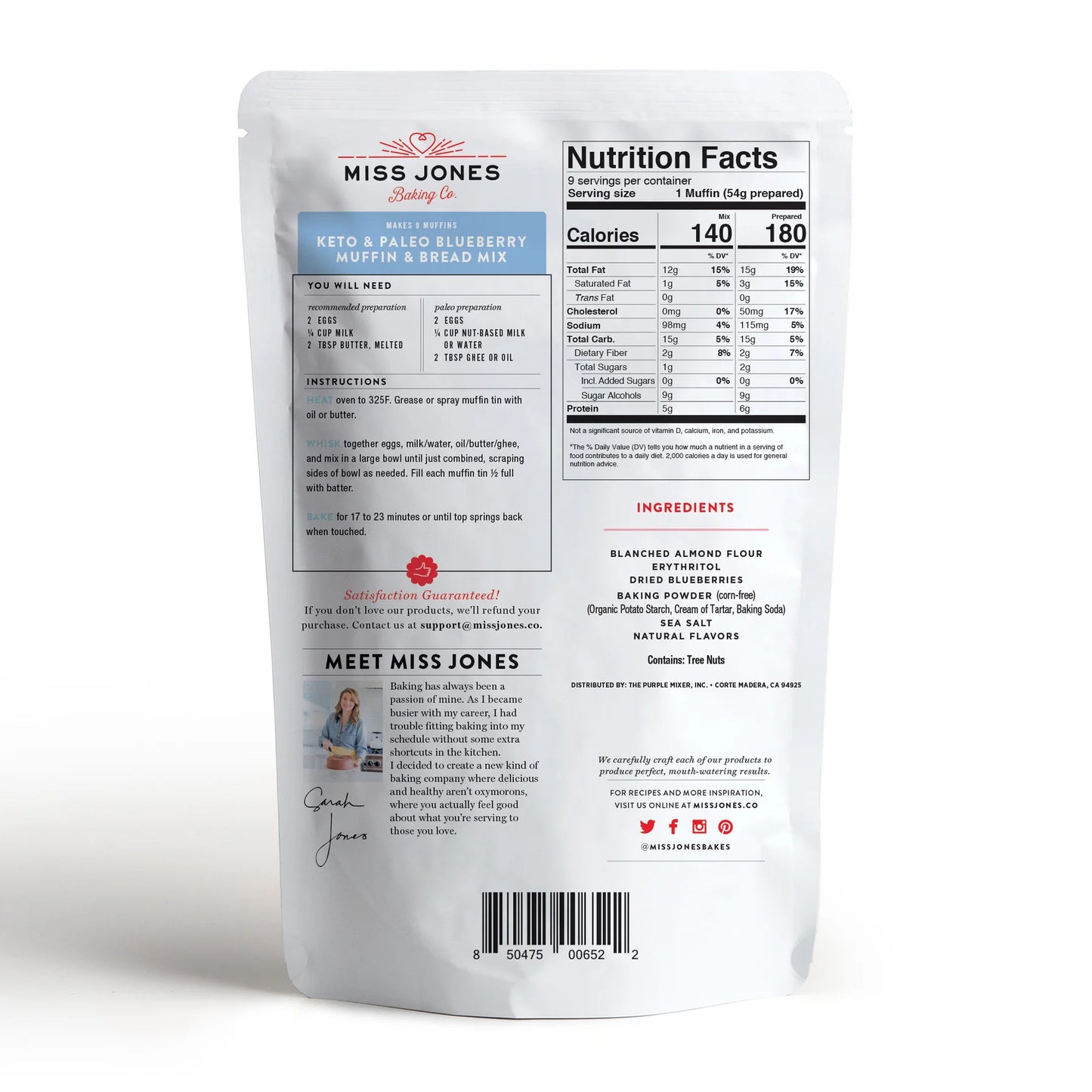 Blueberry Muffin Keto & Paleo Mix (10.57 oz)