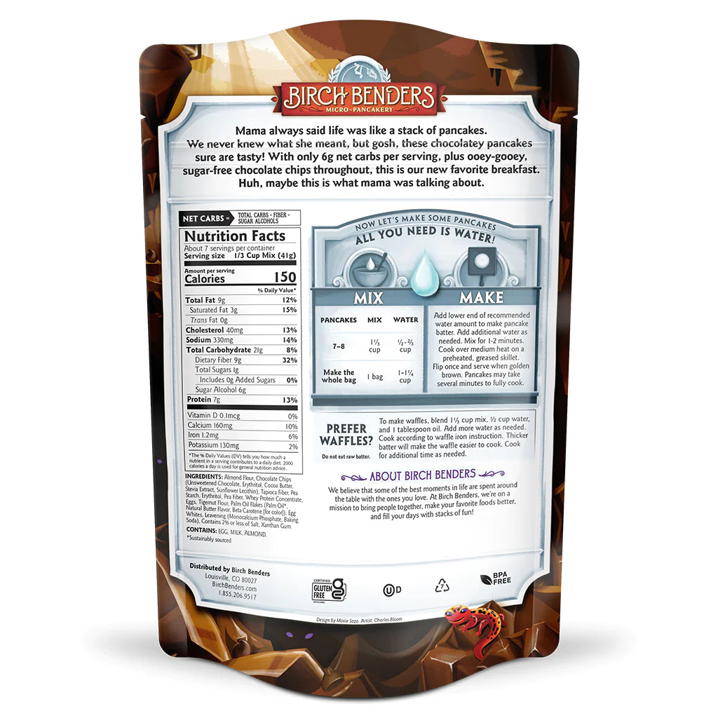 Chocolate Chip Keto Pancake & Waffle Mix (10 oz)