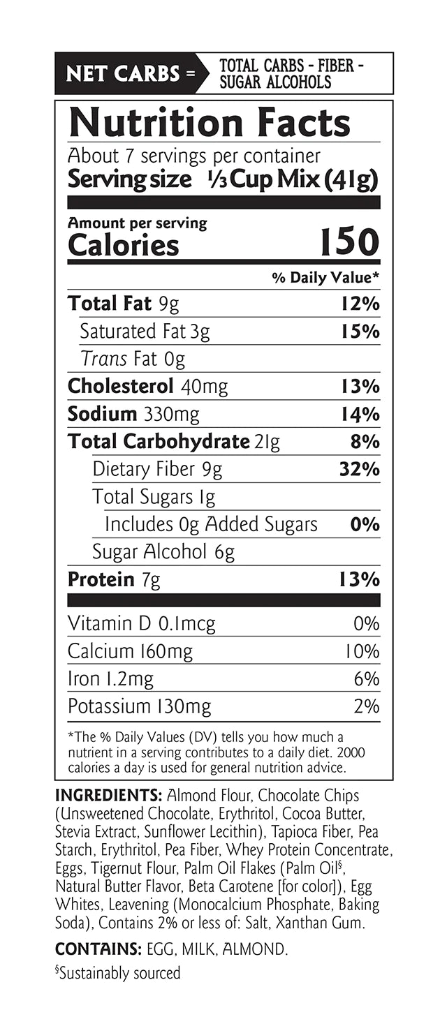 Chocolate Chip Keto Pancake & Waffle Mix (10 oz)