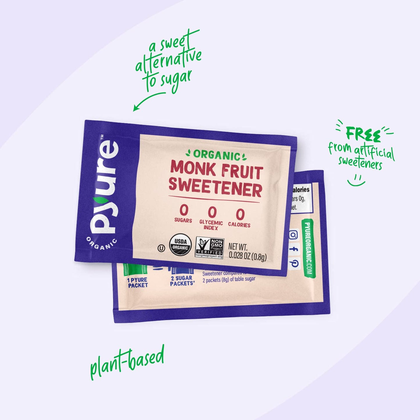 Organic Monk Fruit Sweetener Packets (80 ct) (2.25 oz)