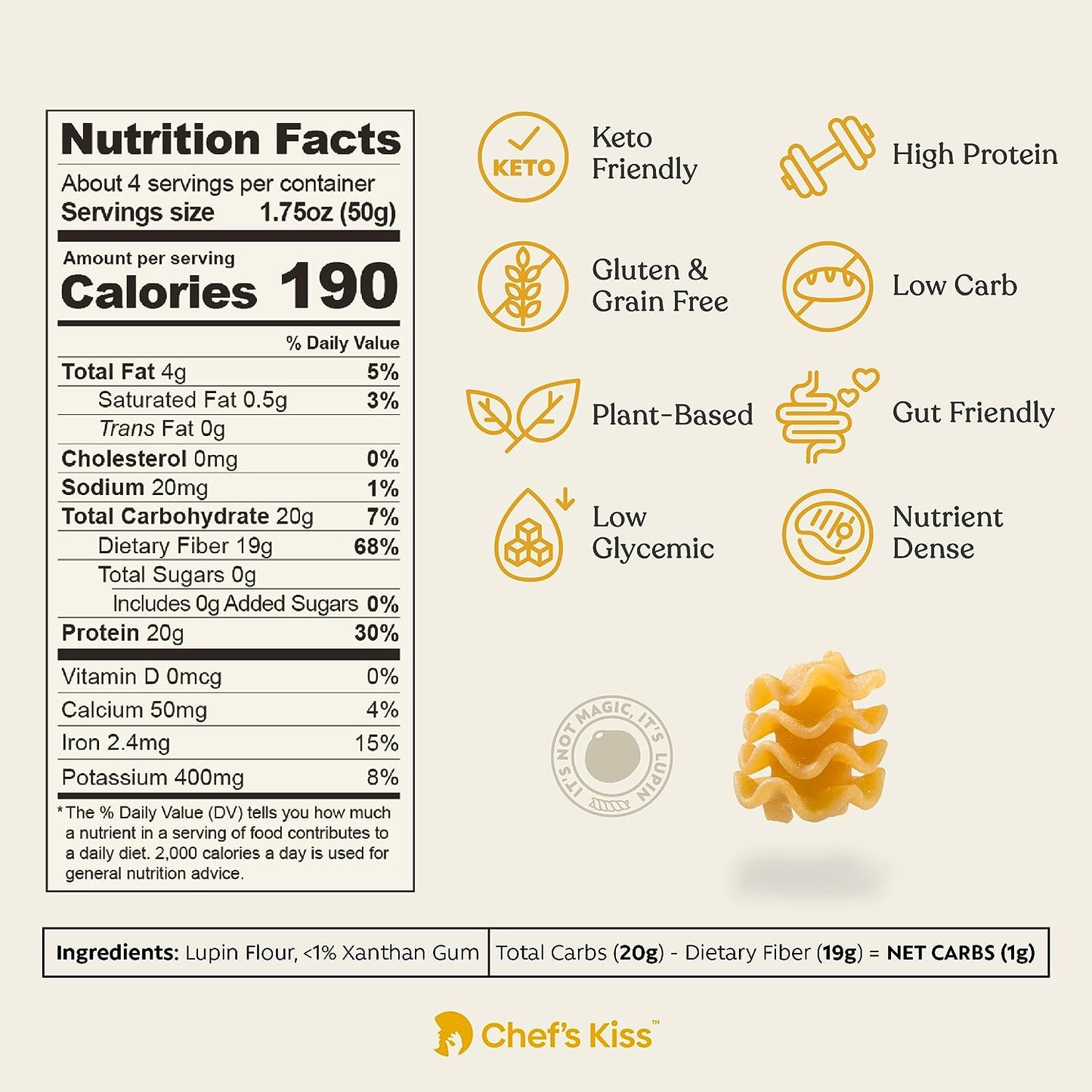 Lupin Radiatori Pasta (7 oz)
