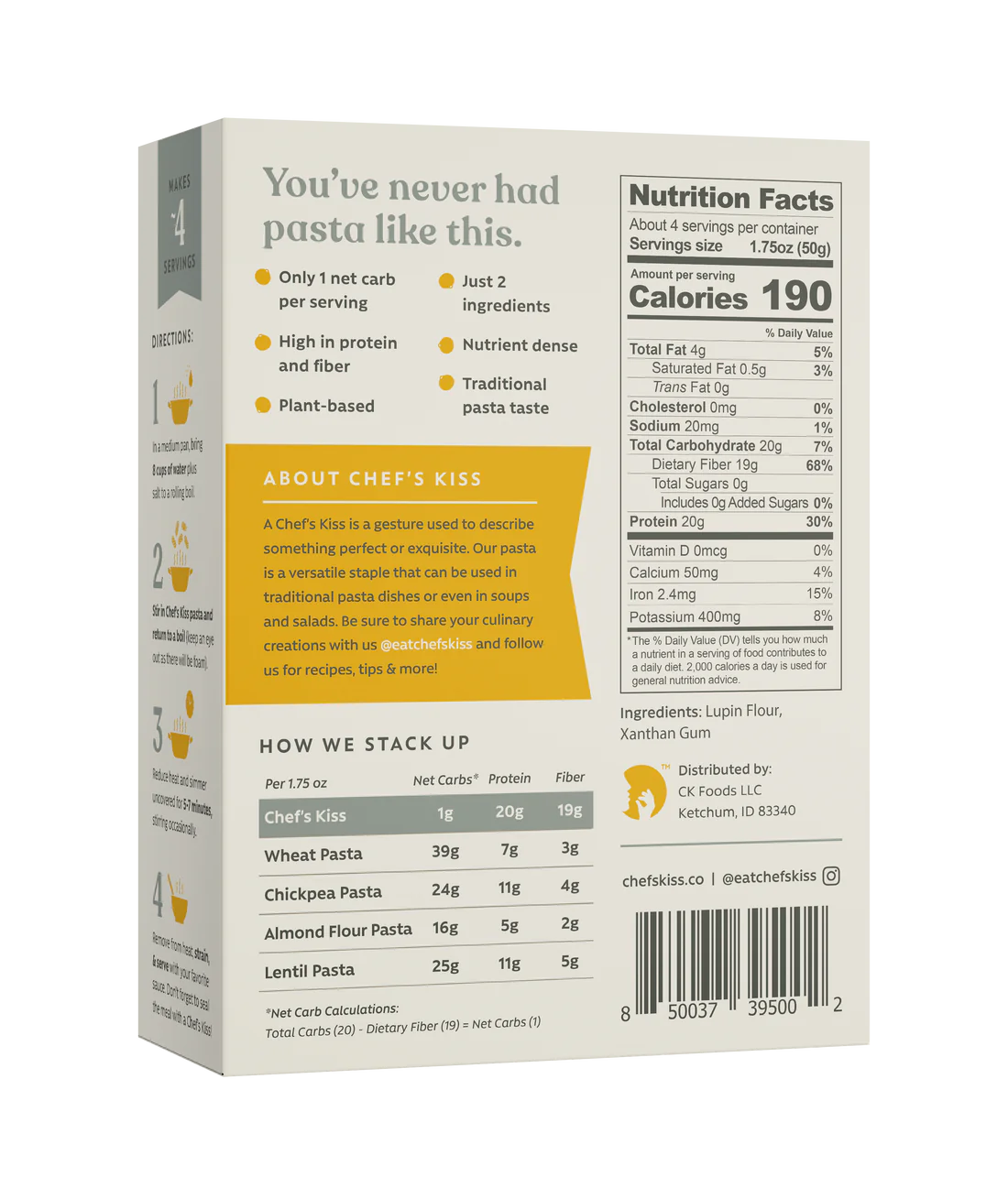 Lupin Rotini Pasta (7 oz)