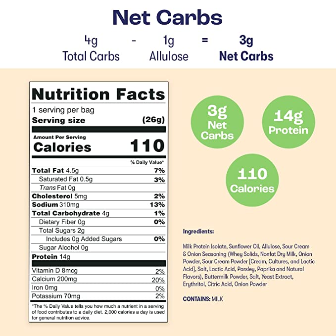 Schoolyard Snacks Sour Cream & Onion Protein Puffs (0.92 oz)