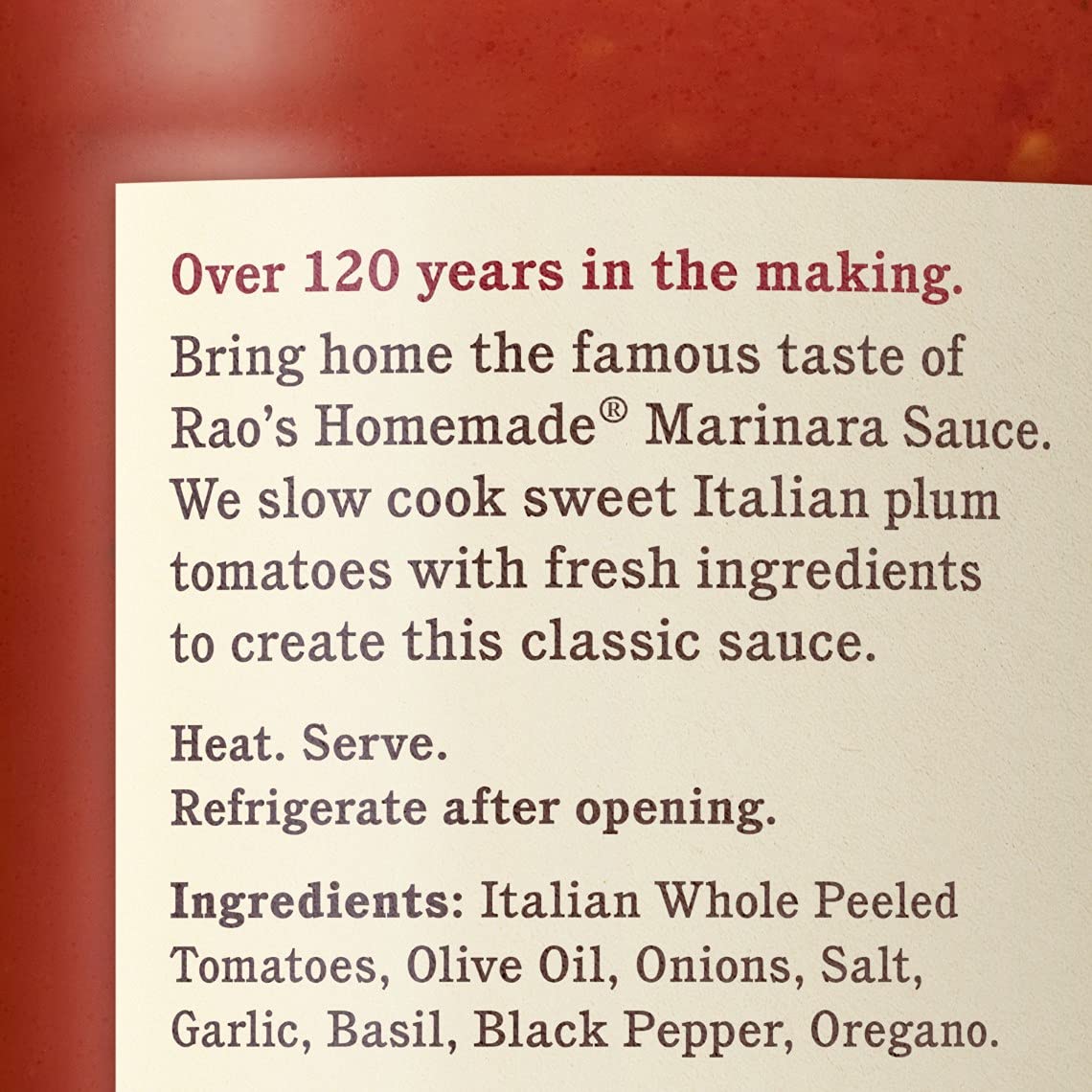 Sensitive Marinara Sauce (24 oz)