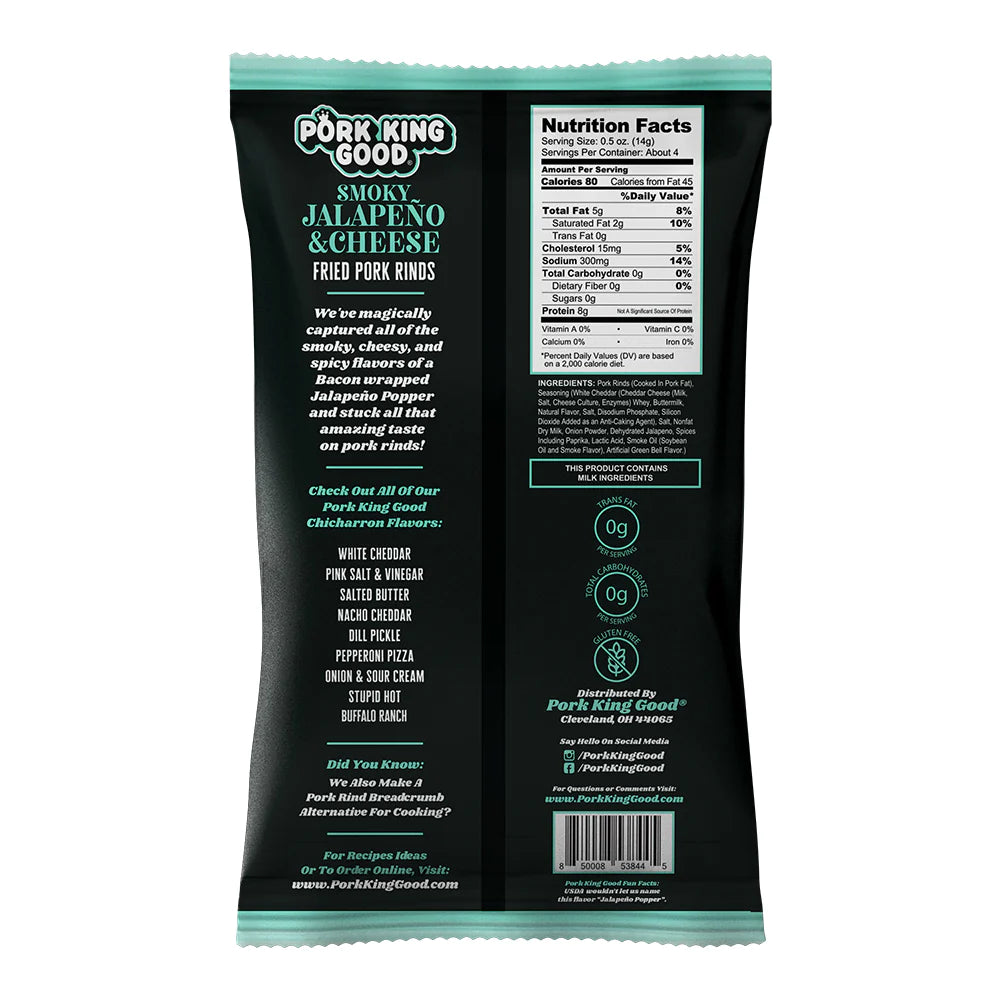 Smoky Jalapeno & Cheese Pork Rinds (1.75 oz)