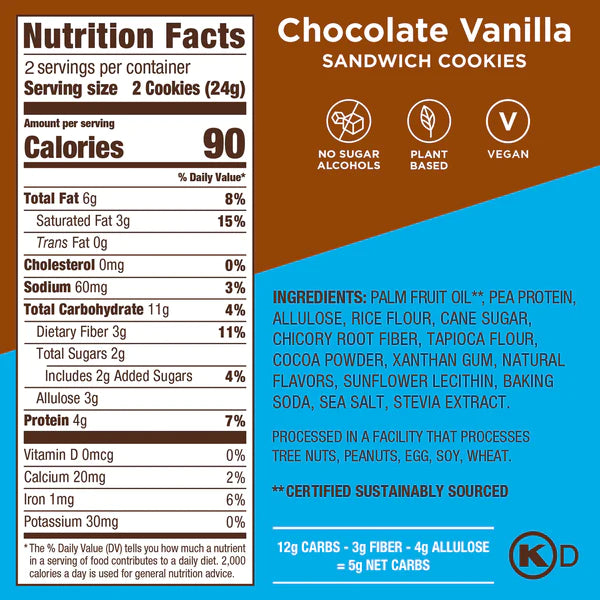Chocolate Vanilla 4-Cookie Snack Pack (1.7 oz)