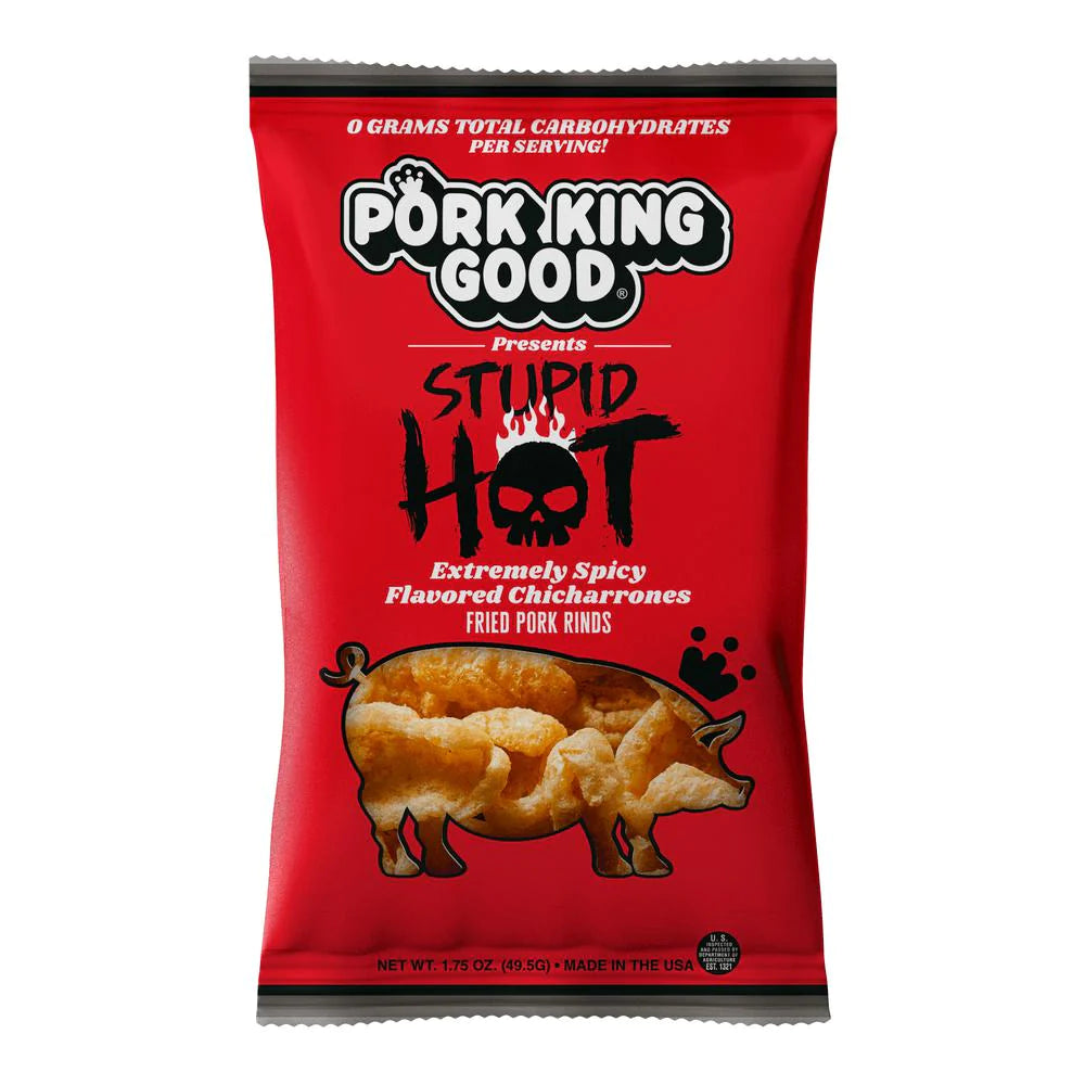 Stupid Hot Pork Pork Rinds (1.75 oz)