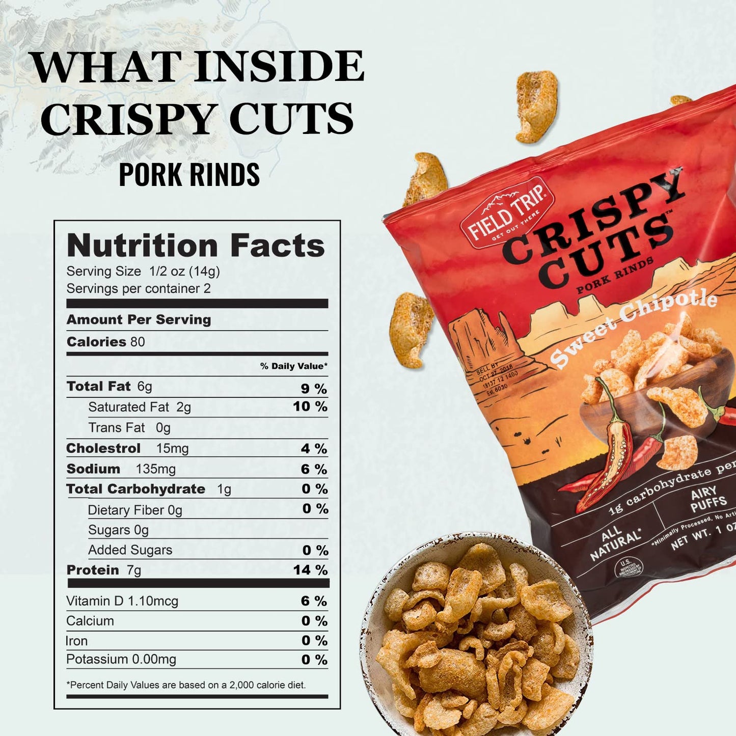 Crispy Cuts Sweet Chipotle Pork Rinds (1 oz)