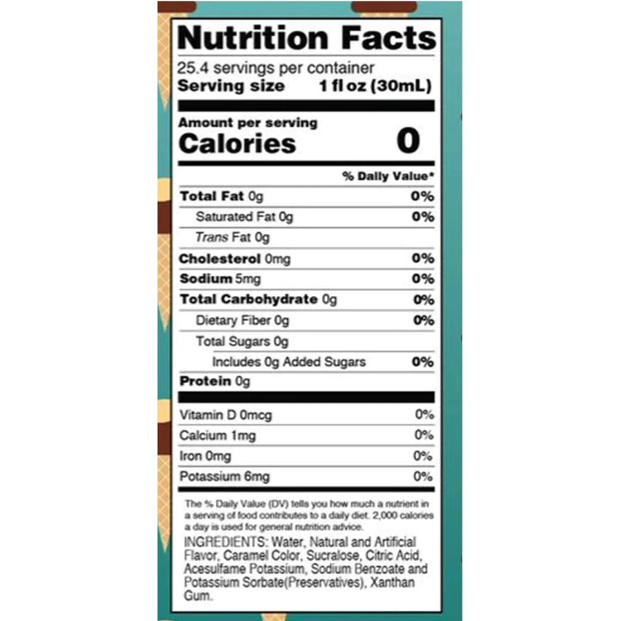 Sugar Free Caramel Fudge Waffle Cone Syrup (25.4 fl oz)