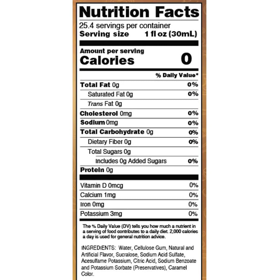 Sugar Free Cinnamon Vanilla Syrup (25.4 fl oz)