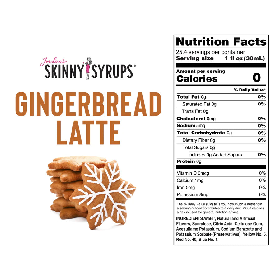 Sugar Free Gingerbread Latte Syrup (25.4 fl oz)