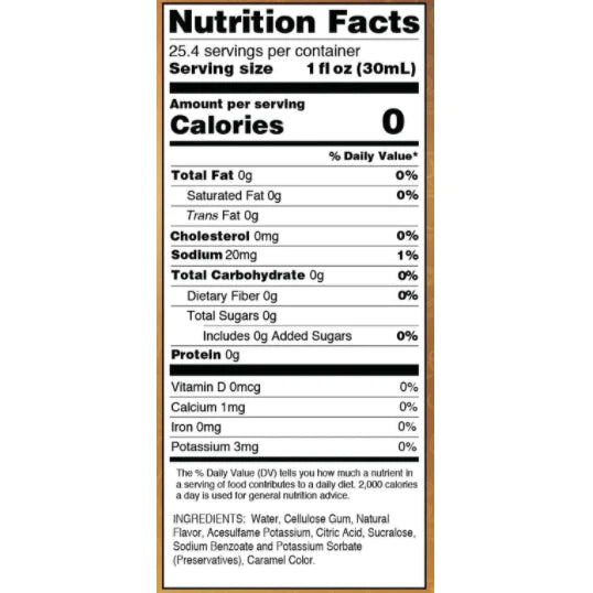 Sugar Free Vanilla Almond Syrup (25.4 fl oz)