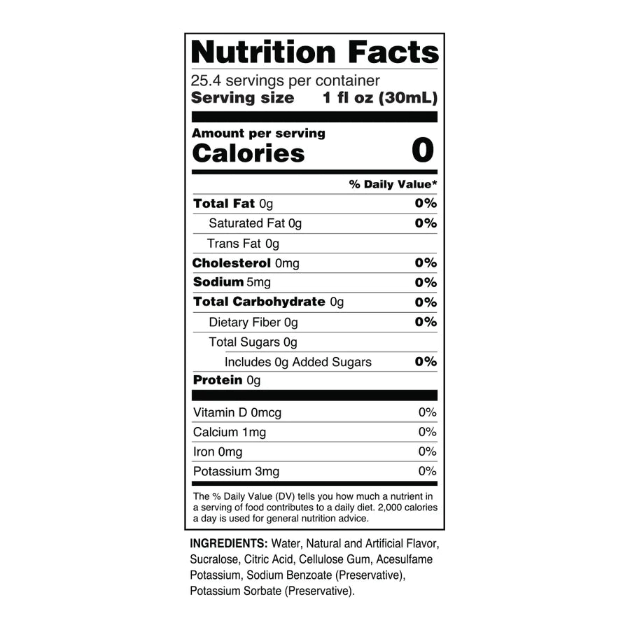 Sugar Free White Chocolate Peppermint Syrup (25.4 fl oz)