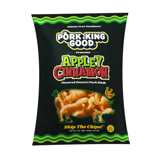Pork King Good - Appley Cinnamon Flavored Pork Rinds (3 oz)