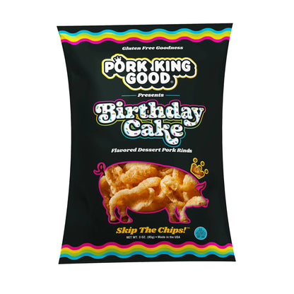 Pork King Good - Birthday Cake Flavored Pork Rinds (3 oz)
