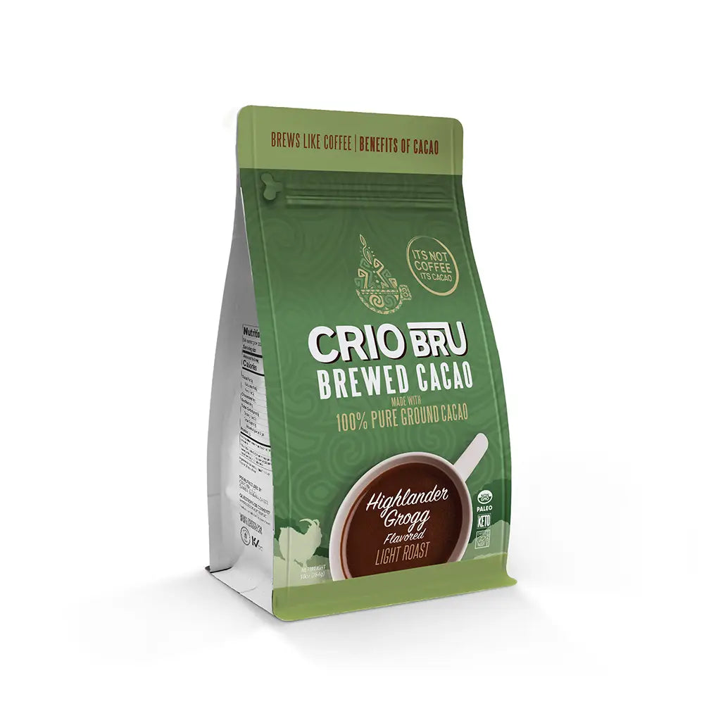 Crio Bru - Highlander Grogg Roast 100% Pure Ground Cacao (10 oz)