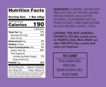CanDo - Almond Butter Blackberry Jelly Protein Bar (1.8 oz)