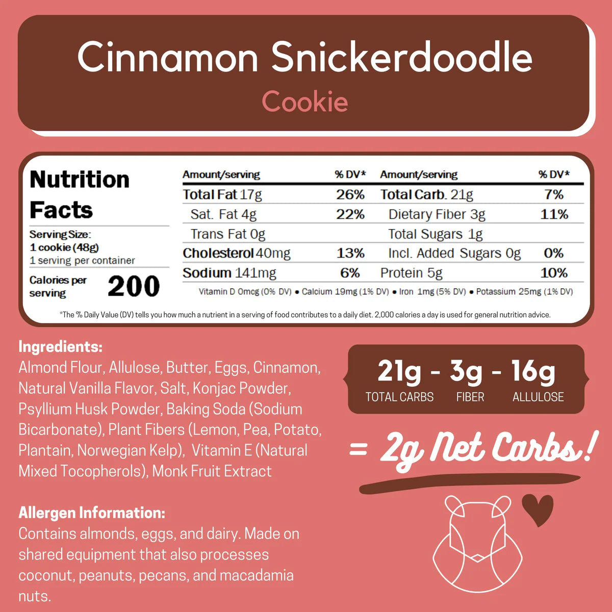 Cinnamon Snickerdoodle Keto Cookie (1.6 oz)