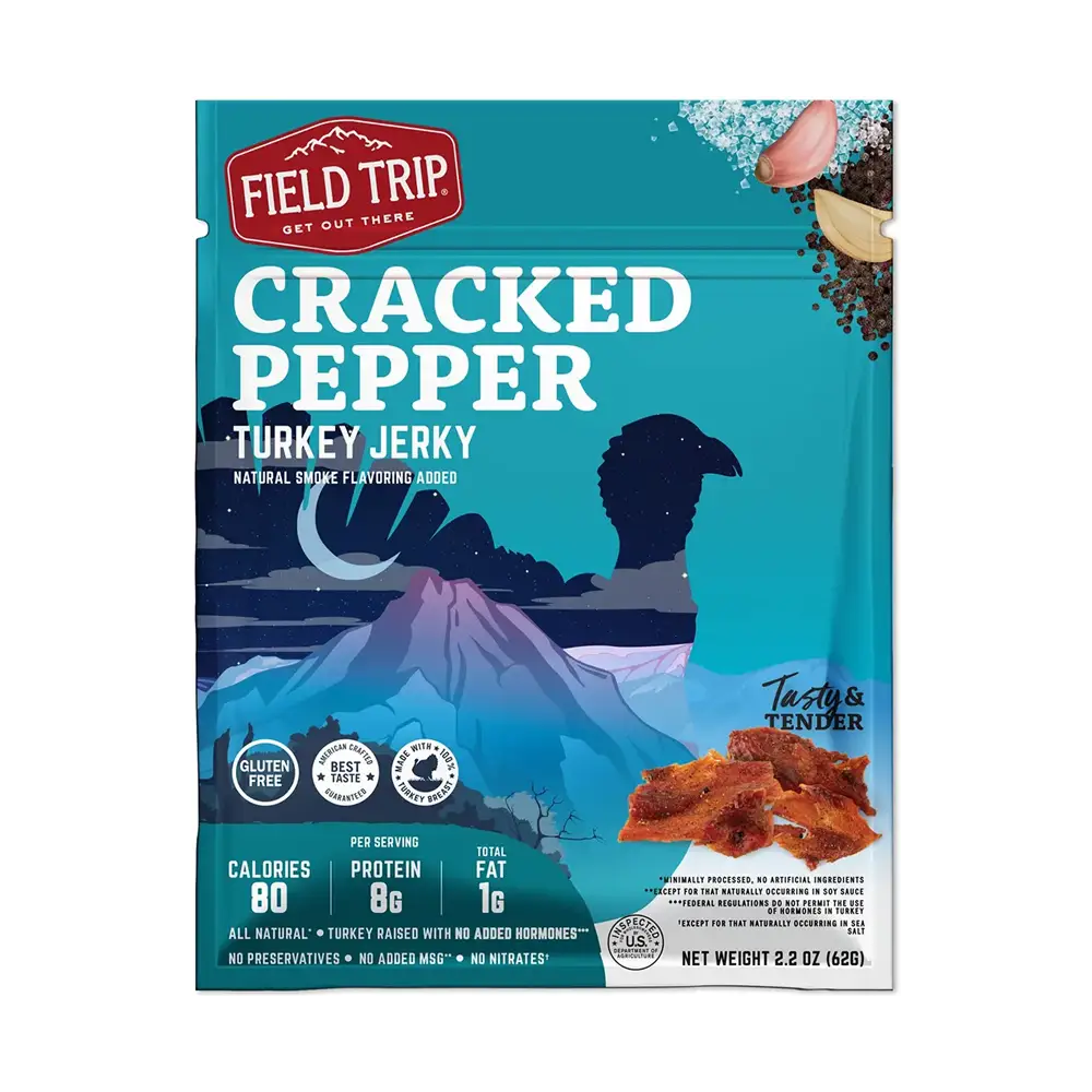 Field Trip Snacks - Cracked Pepper Turkey Jerky (2.2 oz)