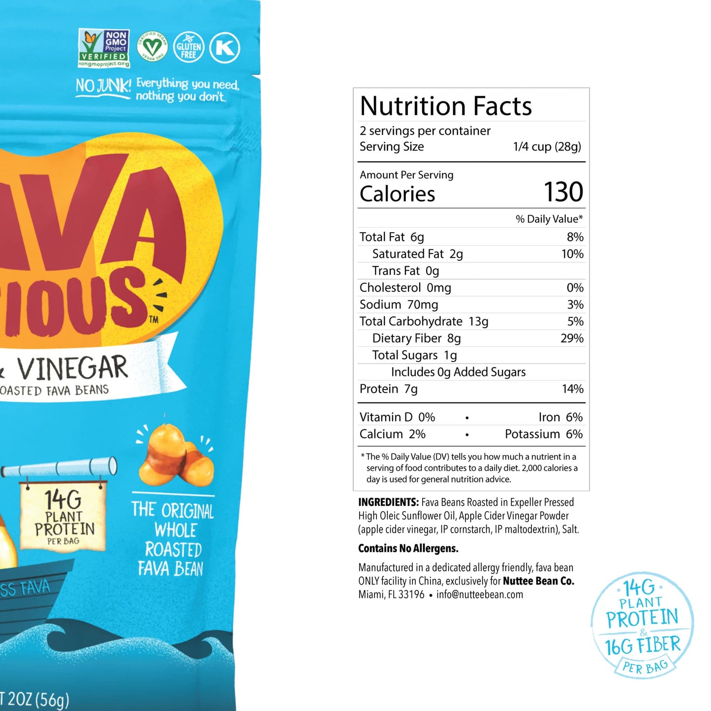 Nuttee Bean Co. - Favalicious Salt & Vinegar (2 oz)