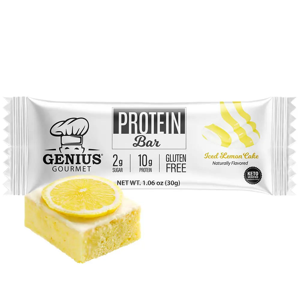 Genius Gourmet - Iced Lemon Cake Protein Bar (1.06 oz)
