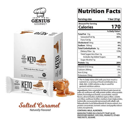 Genius Gourmet - Salted Caramel Protein Bar (1.02 oz)
