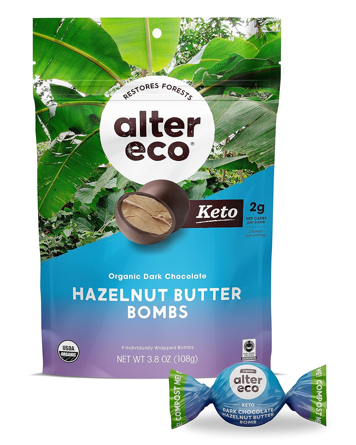 Alter Eco - Hazelnut Butter Bombs (3.8 oz)
