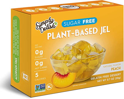 Simply Delish - Plant Based Natural Peach Jel Dessert (0.7 oz)