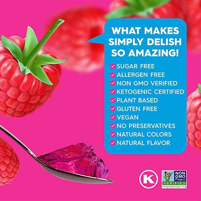 Plant Based Natural Raspberry Jel Dessert (0.7 oz)
