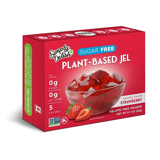 Simply Delish - Plant Based Natural Strawberry Jel Dessert (0.7 oz)