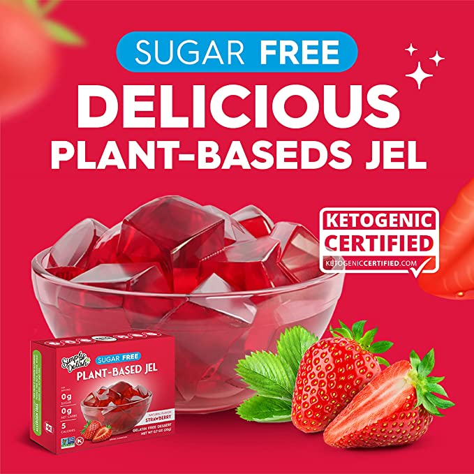 Simply Delish - Plant Based Natural Strawberry Jel Dessert (0.7 oz)