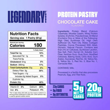 Legendary Foods - Chocolate Cake Protein Pastry (2.2 oz)