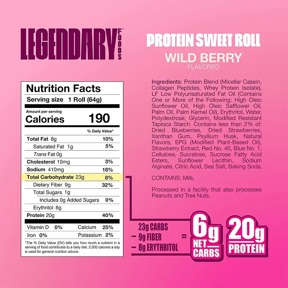 Legendary Foods - Wild Berry Protein Sweet Roll (2.3 oz)