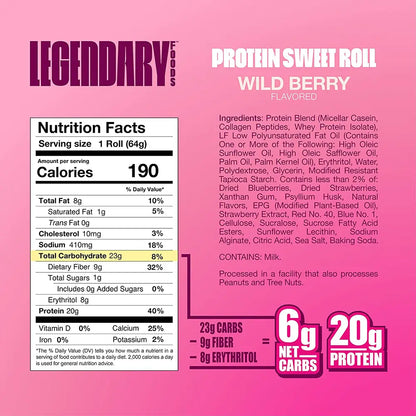 Legendary Foods - Wild Berry Protein Sweet Roll (2.3 oz)