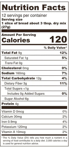 No Sugar Aloud LLC - Low Carb Banana Bread Mix (11.6 oz)