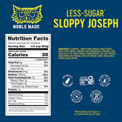 Noble Made - Less-Sugar Sloppy Joseph Skillet Sauce (8.9 oz)