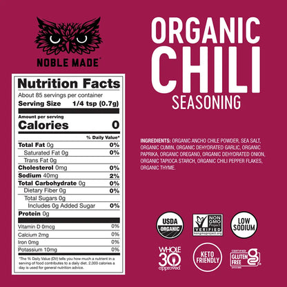 Noble Made - Organic Chili Seasoning (2.1 oz)