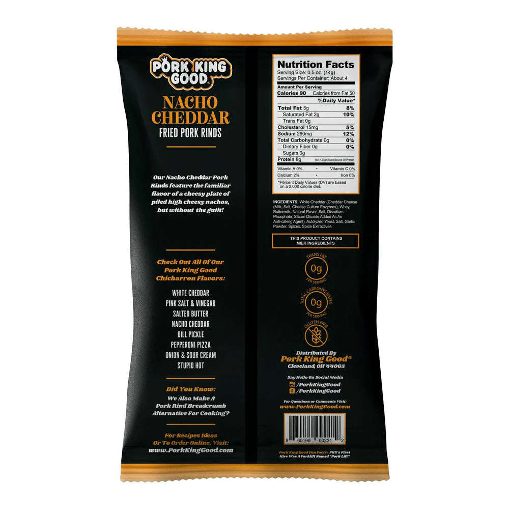 Pork King Good - Nacho Cheddar Pork Rinds (1.75 oz)