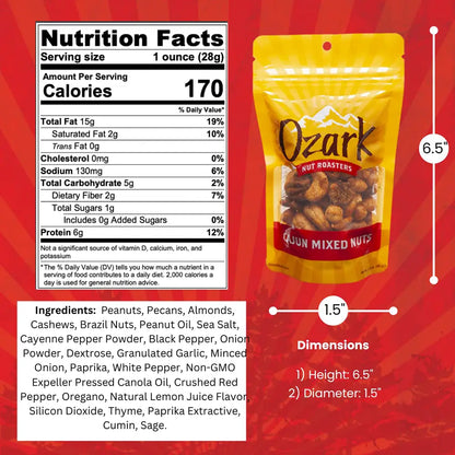 Ozark Nut Roasters - Cajun Mixed Nuts (3.5 oz)
