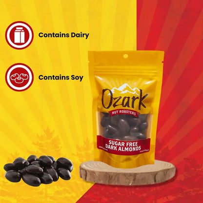 Ozark Nut Roasters - Sugar Free Dark Chocolate Almonds (4 oz)