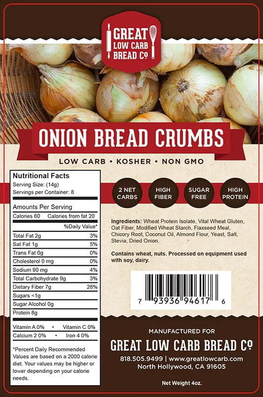 Great Low Carb Bread Company - Low Carb Onion Bread Crumbs (4 oz)