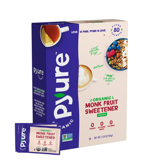 Pyure - Organic Monk Fruit Sweetener Packets (80 ct) (2.25 oz)